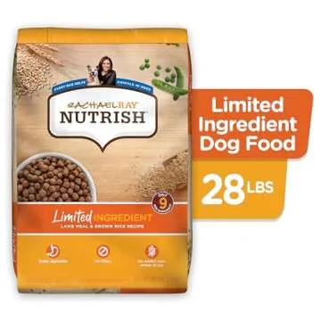 Rachael Ray Nutrish Limited Ingredient Diet Lamb Meal & Brown Rice Recipe, 28 Pounds, 007119000675