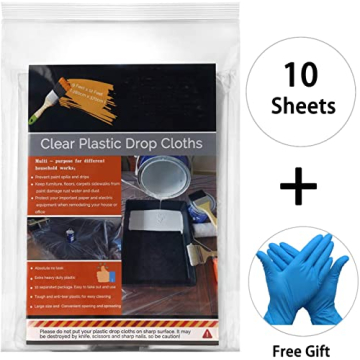 10 Pack Drop Cloths for Painting and Renovation