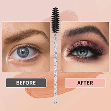 Ohtomber 290PCS Spoolies Eyelash Brush Set for Makeup