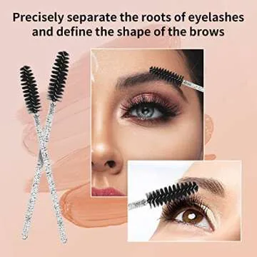 Ohtomber 290PCS Spoolies Eyelash Brush Set for Makeup