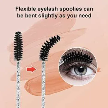 Ohtomber 290PCS Spoolies Eyelash Brush Set for Makeup