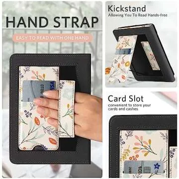 CoBak Case for Kindle Paperwhite - All New PU Leather Cover with Auto Sleep Wake, Hand Strap, Card Slot for Kindle Paperwhite Signature Edition and Kindle Paperwhite 11th Generation 2021 Released
