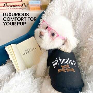 Parisian Pet Dog Tshirt Embroidered Got Treats Design