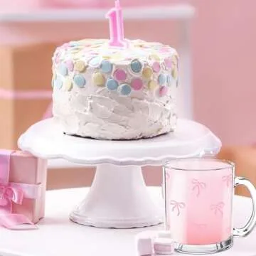 Charming FYSUIMU Pink Bow Glass Coffee Mugs for Every Occasion