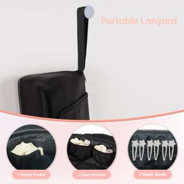 Hair Tools Travel Bag with Heat Resistant Mat for Organizing