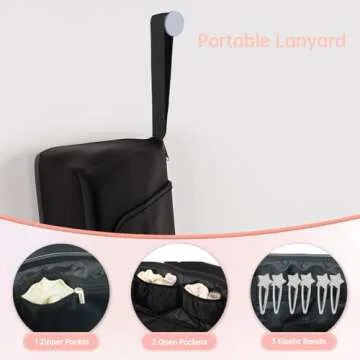 Hair Tools Travel Bag with Heat Resistant Mat for Organizing