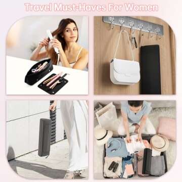 Hair Tools Travel Bag with Heat Resistant Mat for Organizing