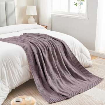 CozeCube Soft Cozy Knit Throw Blanket for All Occasions