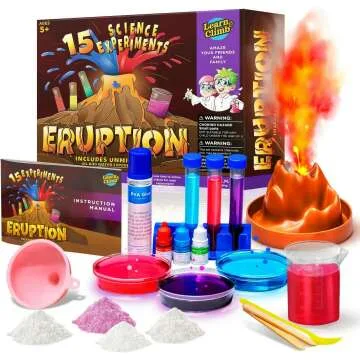 Erupting Volcano Science Kit - 15 Experiments for Kids