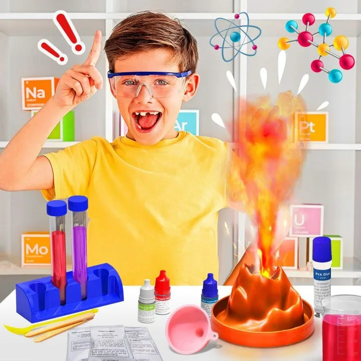Erupting Volcano Science Kit - 15 Experiments for Kids