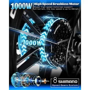 TESGO STT Electric Bicycle 1000W Fast 32MPH Adult eBike