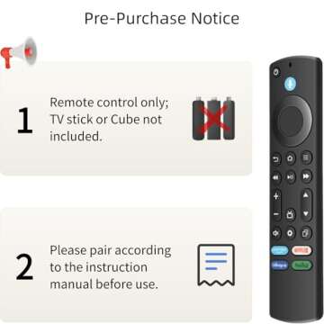 ORQRQO Replacement Remote for All Fire Series, TV Stick, Cube, Insignia, Toshiba, Omni Smart TVs with Voice Control, Compatible with FireStick (2nd Gen, 3rd Gen, HD, 4K, 4K Max, Lite)