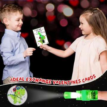 28 Pack Valentines Cards for Kids with Finger Lights, Valentines Day Gifts for Kids, Light Up Toys Bulk Valentines Day Cards for Kids Classroom School Exchange Prize Goodies Bag Filler Party Favors