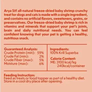 Arya Sit! - Freeze-Dried Single Ingredient Dog Treats (Baby Shrimp)