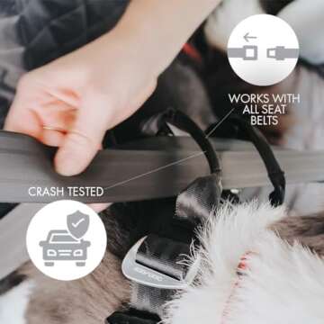 EzyDog Drive Safety Travel Dog Car Harness - Crash Tested US (FMVSS 213) - Premium Vehicle Restraint...