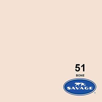 Savage Seamless Paper Photography Backdrop - Color #51 Bone, Size 53 Inches Wide x 18 Feet Long, Backdrop for YouTube Videos, Streaming, Interviews and Portraits - Made in USA