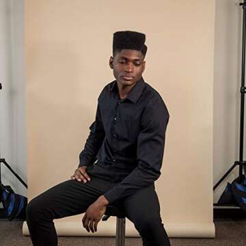 Savage Seamless Paper Photography Backdrop - Color #51 Bone, Size 53 Inches Wide x 18 Feet Long, Backdrop for YouTube Videos, Streaming, Interviews and Portraits - Made in USA