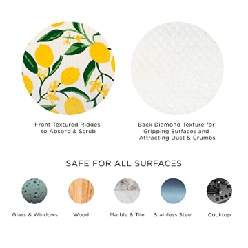 DII Swedish Dishcloths for Eco-Friendly Kitchen Cleaning