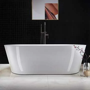 WOODBRIDGE Luxury 71" Acrylic Soaking Bathtub - Elegant Design