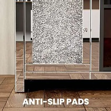 IKIFLY Mirrored Fireplace TV Stand for TVs up to 55 inches