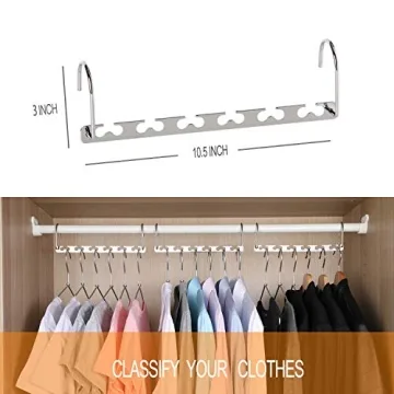 GEFTOL Space Saving Hangers Stylish Metal Clothes Organizer