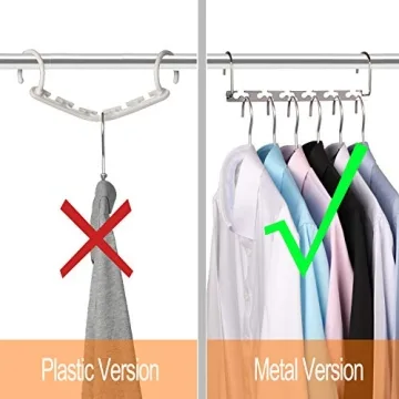 GEFTOL Space Saving Hangers Stylish Metal Clothes Organizer