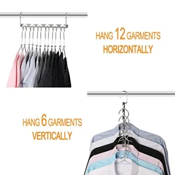 GEFTOL Space Saving Hangers Stylish Metal Clothes Organizer