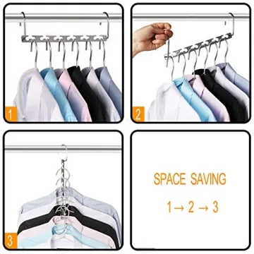 GEFTOL Space Saving Hangers Stylish Metal Clothes Organizer