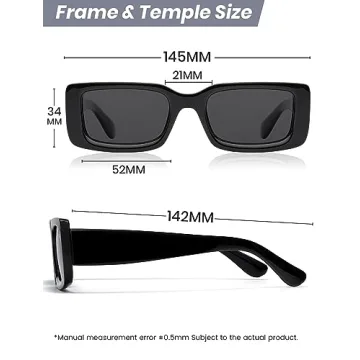 Veda Tinda Polarized Rectangle Sunglasses for Everyone