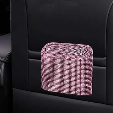 Stylish Bling Car Trash Can for Women – Compact & Chic