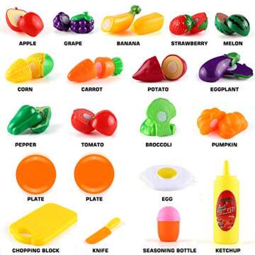 35 Pcs Kitchen Pretend Playset for Kids Cooking Fun