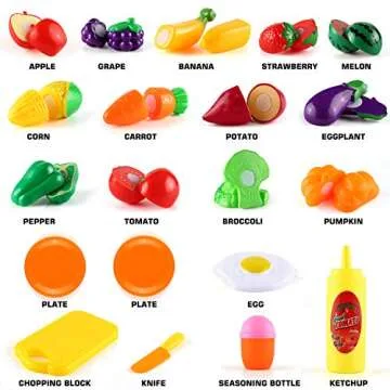 35 Pcs Kitchen Pretend Playset for Kids Cooking Fun