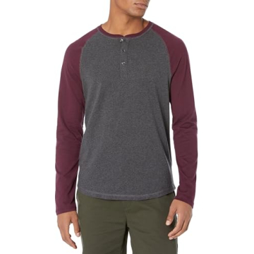 Slim-Fit Long-Sleeve Henley Shirt for Men - Affordable Style