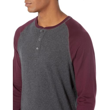 Slim-Fit Long-Sleeve Henley Shirt for Men - Affordable Style