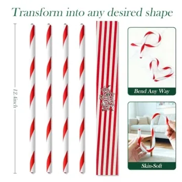 Bendable Stocking Holders – Candy Cane Christmas Hooks