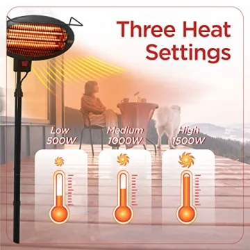 BLACK+DECKER Patio Heater 3 Settings Outdoor Comfort