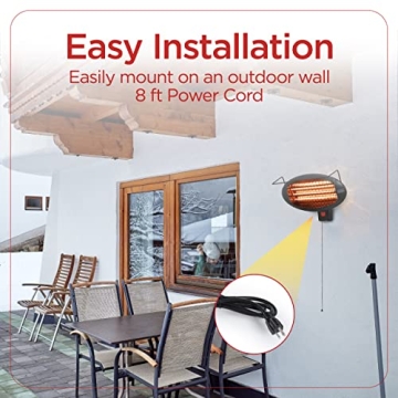 BLACK+DECKER Patio Heater 3 Settings Outdoor Comfort