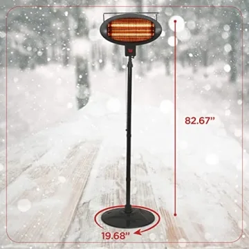 BLACK+DECKER Patio Heater 3 Settings Outdoor Comfort