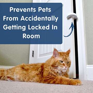 Wittle Baby Proofing Door Stopper - 4pk, Soft EVA Foam Finger Pinch Guard, Prevents Injuries, Slamming Doors, Child or Pet from Getting Locked in Room, White