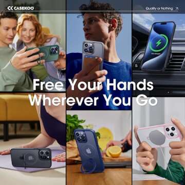 CASEKOO iPhone 15 Pro Max Case with Magnetic Stand