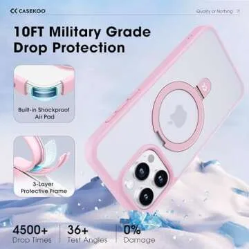CASEKOO iPhone 15 Pro Max Case with Magnetic Stand