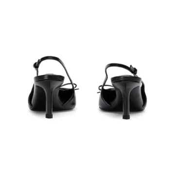 MAVMAX Elegant Black Slingback Heels for Stylish Comfort