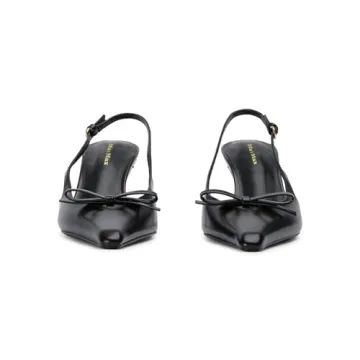 MAVMAX Elegant Black Slingback Heels for Stylish Comfort