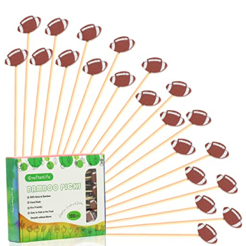 Crafterlife 100pcs Football Cocktail Picks for Sports Events and Parties