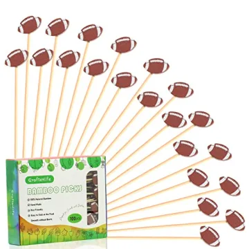 Crafterlife 100pcs Football Cocktail Picks for Sports Events and Parties