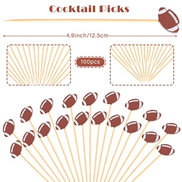 Crafterlife Football Decorative Toothpicks for Parties