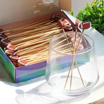 Crafterlife Football Decorative Toothpicks for Parties