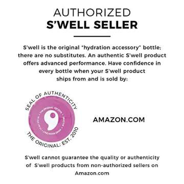 S'ip by S'well Stainless Steel Water Bottle - 15 Fl Oz - Purple - Double-Layered Vacuum-Insulated Containers Keeps Drinks Cold for 24 Hours and Hot for 10 - BPA-Free Travel Water Bottle