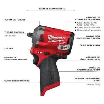 M12 Fuel Stubby 3/8" Impact Wrench (Bare Tool)