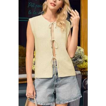 Stylish Yousify Sleeveless Sweater Vest for Women